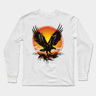 An intense moment captured as an eagle Long Sleeve T-Shirt